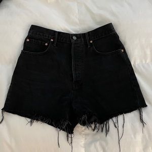 GRLFRND Jules high rise denim shorts
